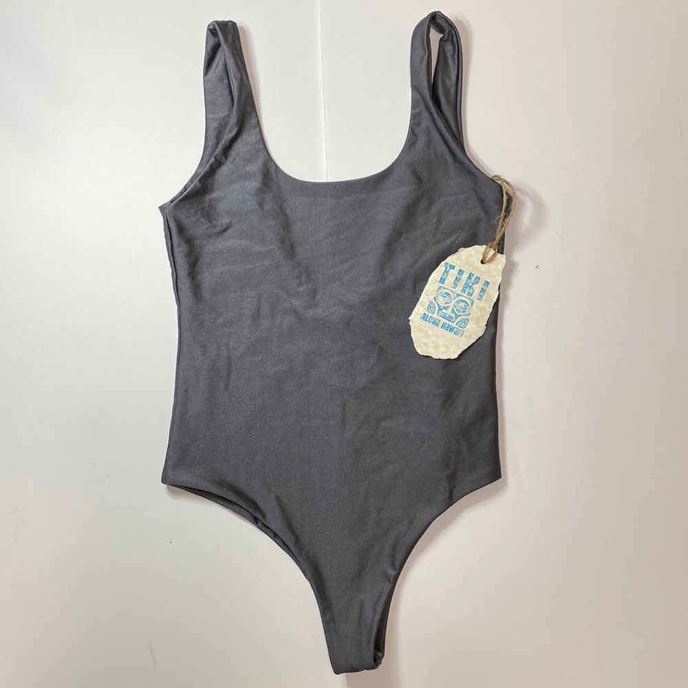 HayHay Couture Maui Hawaii One Piece Metallic Silver Large